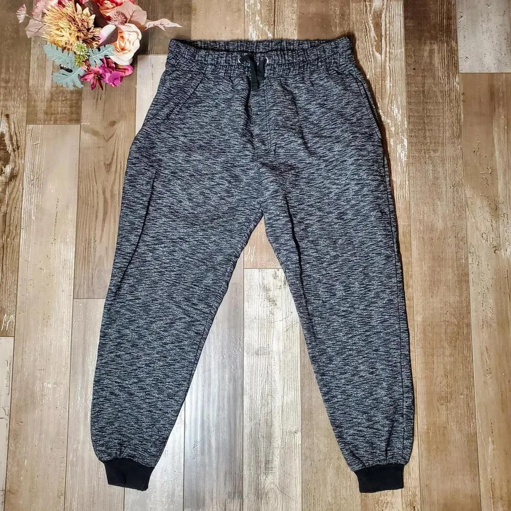 Hype for Men Heather Gray and Black Men's Large Joggers NWOT